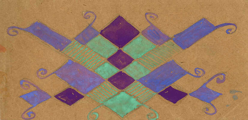 Баснина-Верхоланцева Анна Николаевна. Орнаментальная импровизация. Два рисунка 